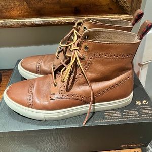 Polo men’s leather ankle sneaker boots